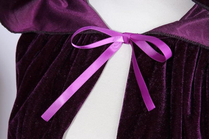 VGLOOK Unisex Adults Hooded Cloak Velvet Cape for Halloween Cosplay Costumes 59 inch Purple - Image 5